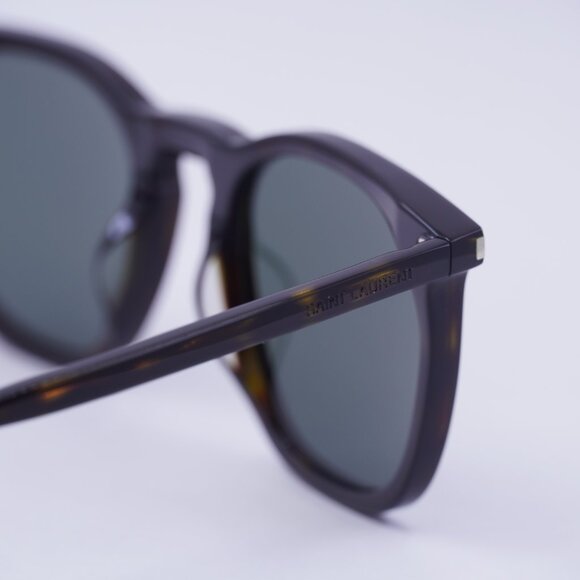 Saint Laurent SL623 002 Sunglasses Dark Havana Round Frame, Grey Lenses - Picture 5 of 11